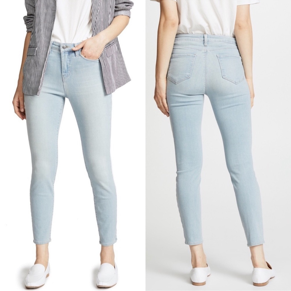 L'agence Margot High Rise Skinny jeans light wash Powder color sz 30